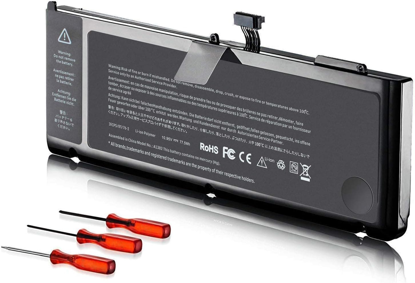 Angwel A1286 A1382 Laptop Battery for MacBook Pro 15 inch Early 2011 Late 2011 Mid 2012[10.95V 77.5Wh]