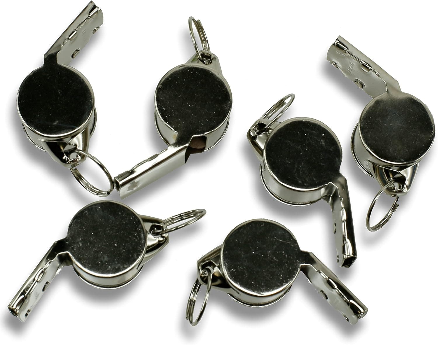 Sports Whistles - 6 Pack - Stainless Steel