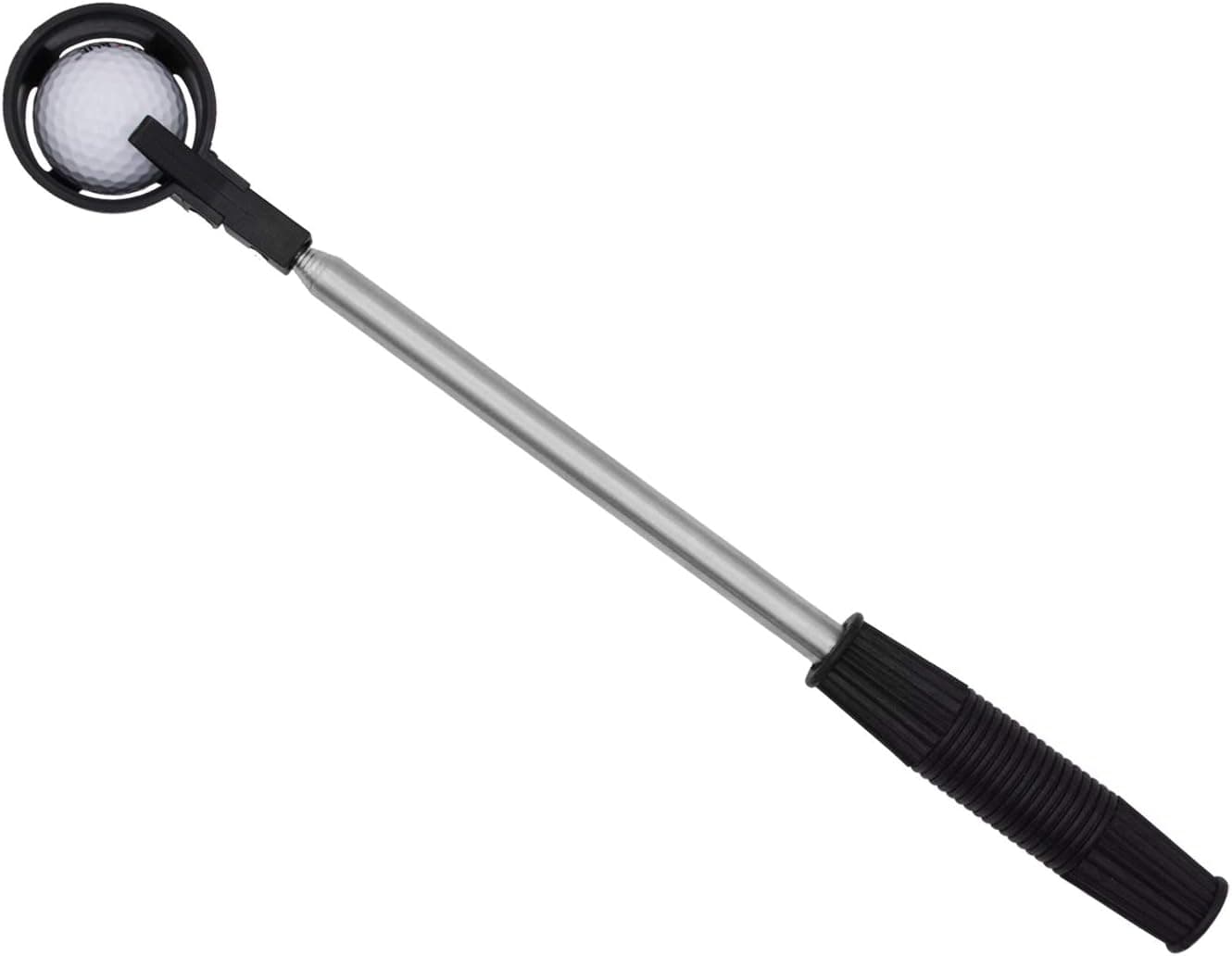 Famgee Portable Retractable Golf Ball Retriever Telescopic Scoop Saver Pick Up Automatic Locking Stainless Steel Shaft Tool