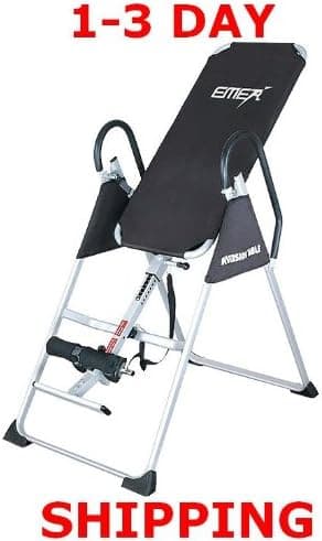 Emer Gravity Pro Deluxe Folding Fitness Therapy Inversion Table Excercise Black
