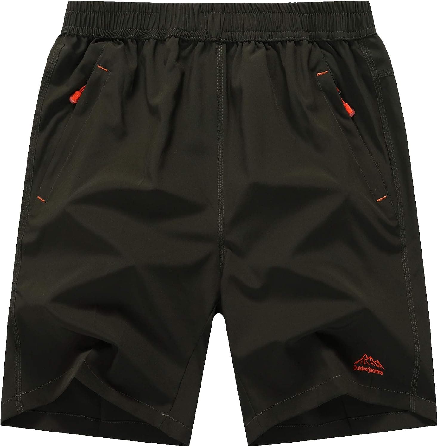 FANHANG Men's Quick Dry Light Weight Athletic Outdoor Hiking Breathable Runing Workout Active Shorts with Zipper Pocket