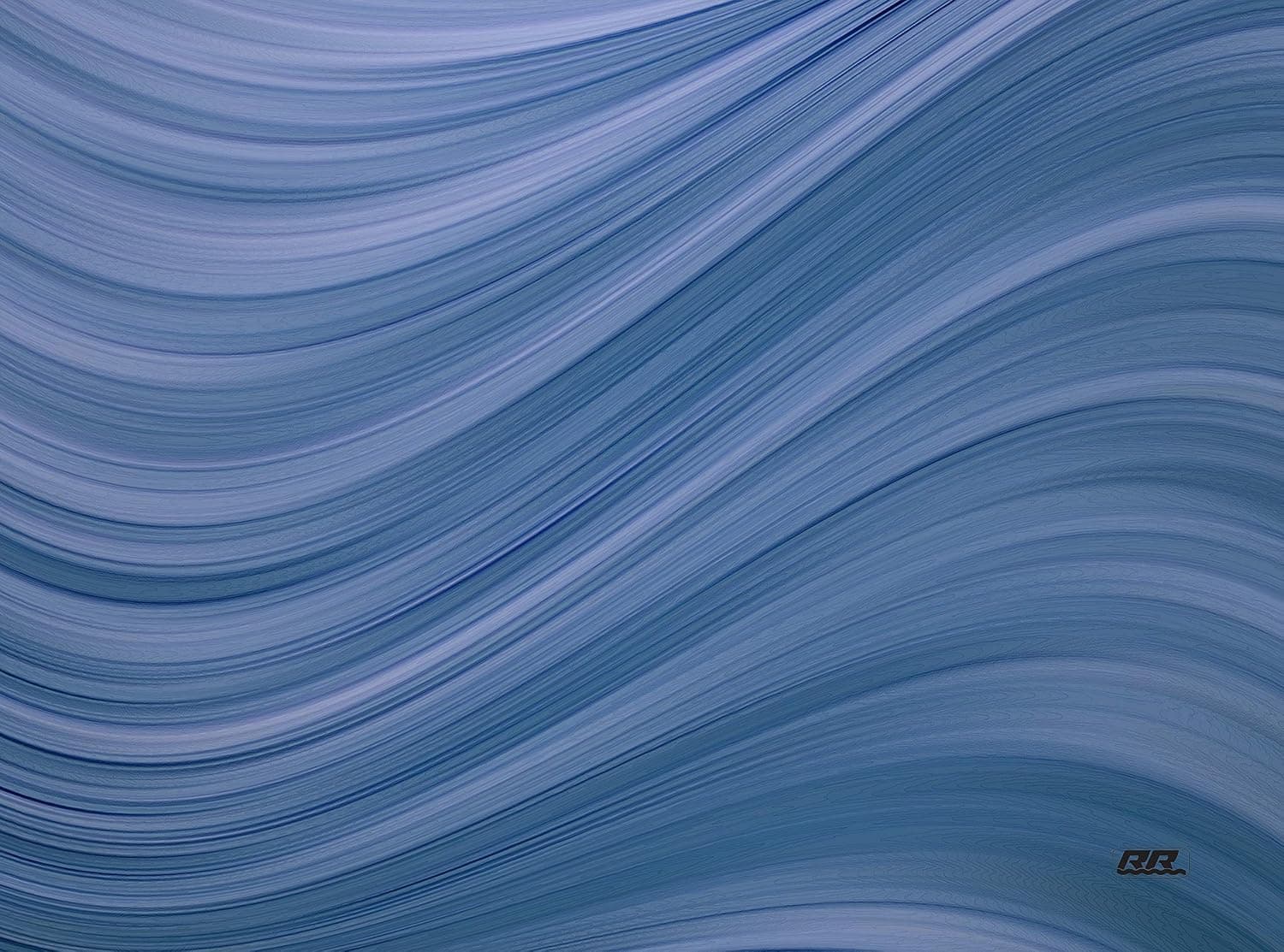 Wavy Dark Blue Pattern Textured Marble Art Kitchen Glass Cutting Board Modern Decorative Gift Abstract Wavy Contrast Design