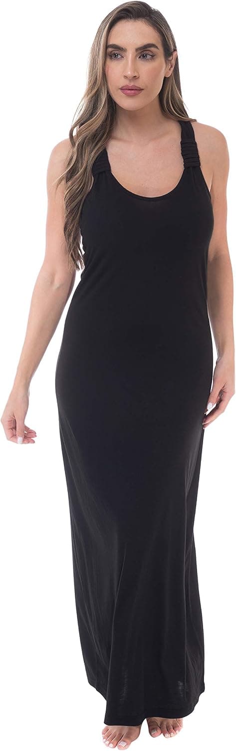 Just Love Racer Back Solid Tank Dress with Bungee