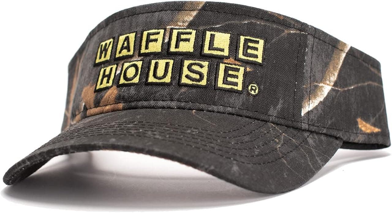 Realtree Xtra Color Camo Waffle House Visor | Adjustable Velcro Backing | Baseball Hats | Limited Edition for Men and Women