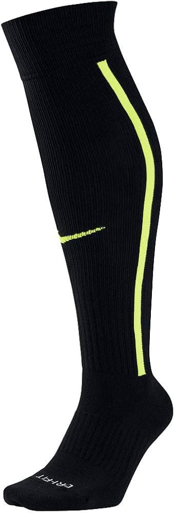Nike Unisex Vapor Knee High OTC Football Socks (Medium, Black/Volt)