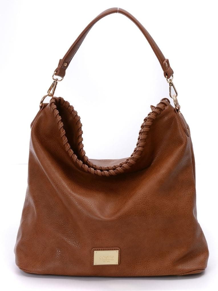 DDDH Hobo Handbags Durable PU Leather Purses Cross-body Shoulder Bag Bucket Bag For Women(Brown)