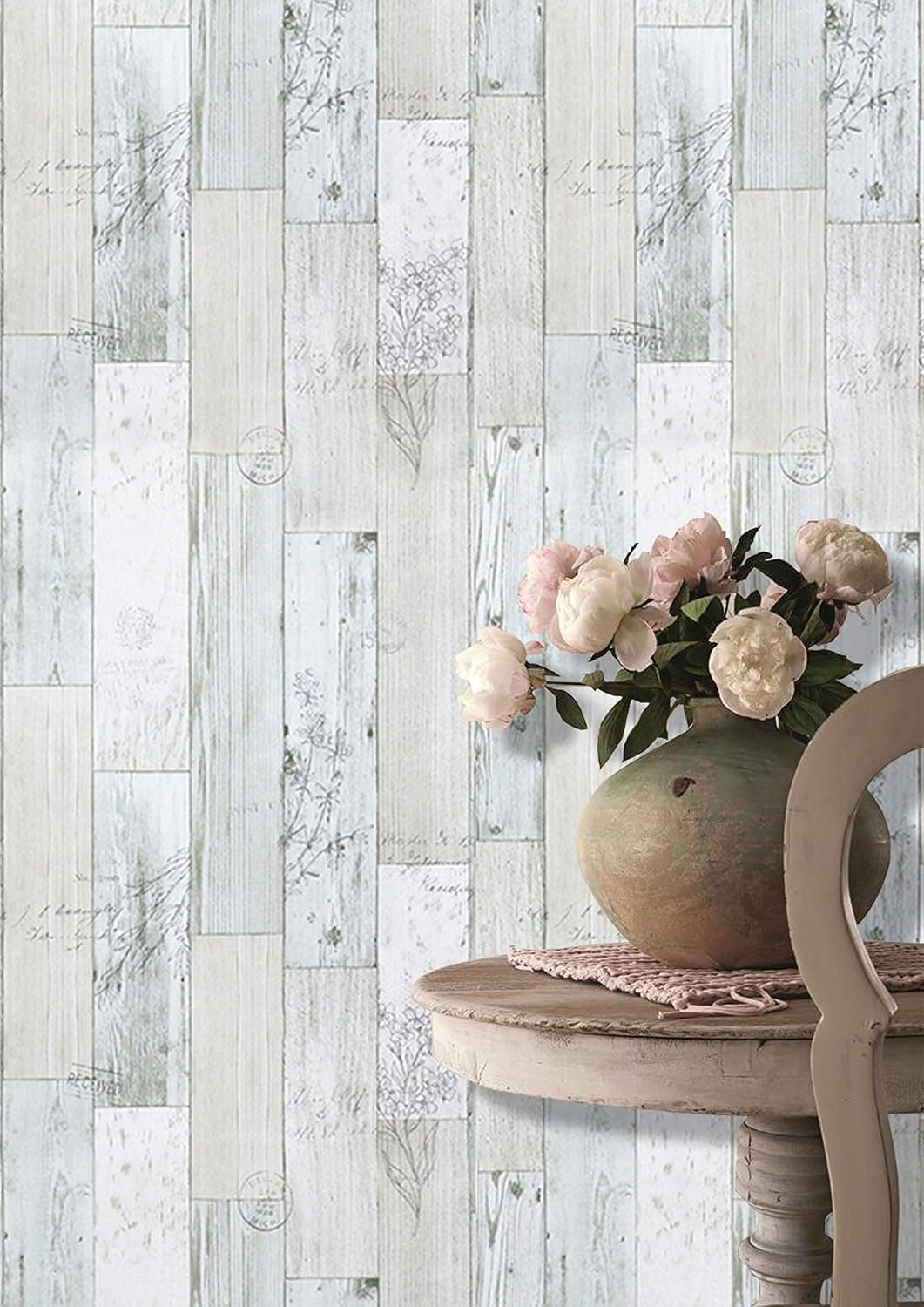 16.4Ft x78.7''Shiplap White Wood Peel and Stick Wallpaper Removable Wallpaper Wood White Wood Contact Paper White Self Adhesive Wood Plank Vintage Wallpaper Wood Grain Texture Liner Wall Covering Roll