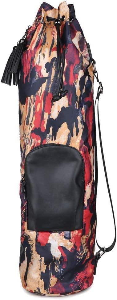 Sol and Selene Guru Yoga Mat Bag Drawstring Bag, Red Multi