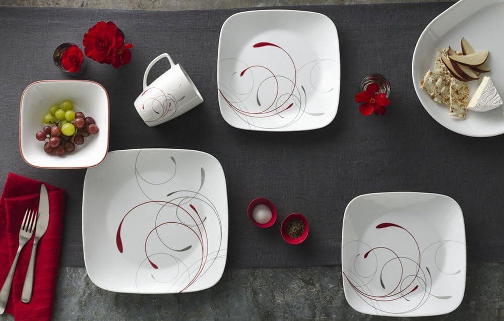 Corelle Square 16-Piece Dinnerware Set, Splendor, Service for 4