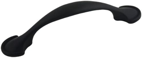 Cosmas® 6632FB Flat Black Cabinet Hardware Handle Pull - 3" Inch (76mm) Hole Centers