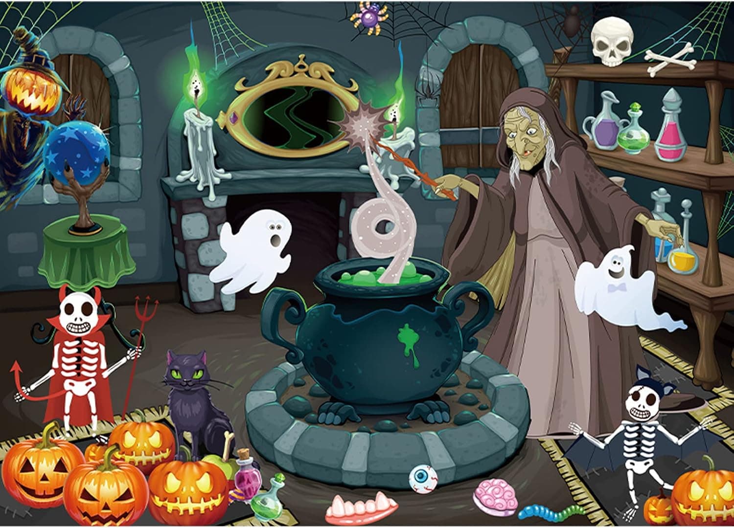 Craft Spot! 1000 Pieces Puzzles for Adults and Kids, Size 29.5x19.7, Fright Night, Ghosts Gather Here, Haunted House Jigsaw for Adults, Christmas Halloween Party Favors