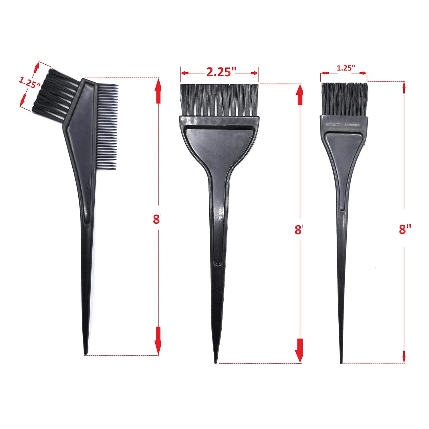 JVLM HOME 4 Pieces Professional Salon Hair Coloring Dyeing Kit (Dye Brush & Comb/Brush/Bowl/Tint Tools)