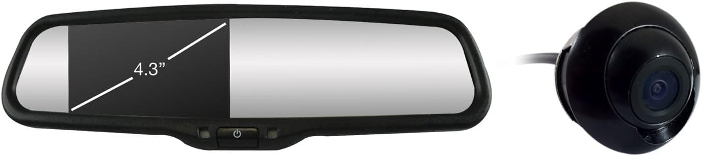 Vission AM-43RVMDVR12 Black 4.3" Factory Replacement Rearview Mirror Monitor