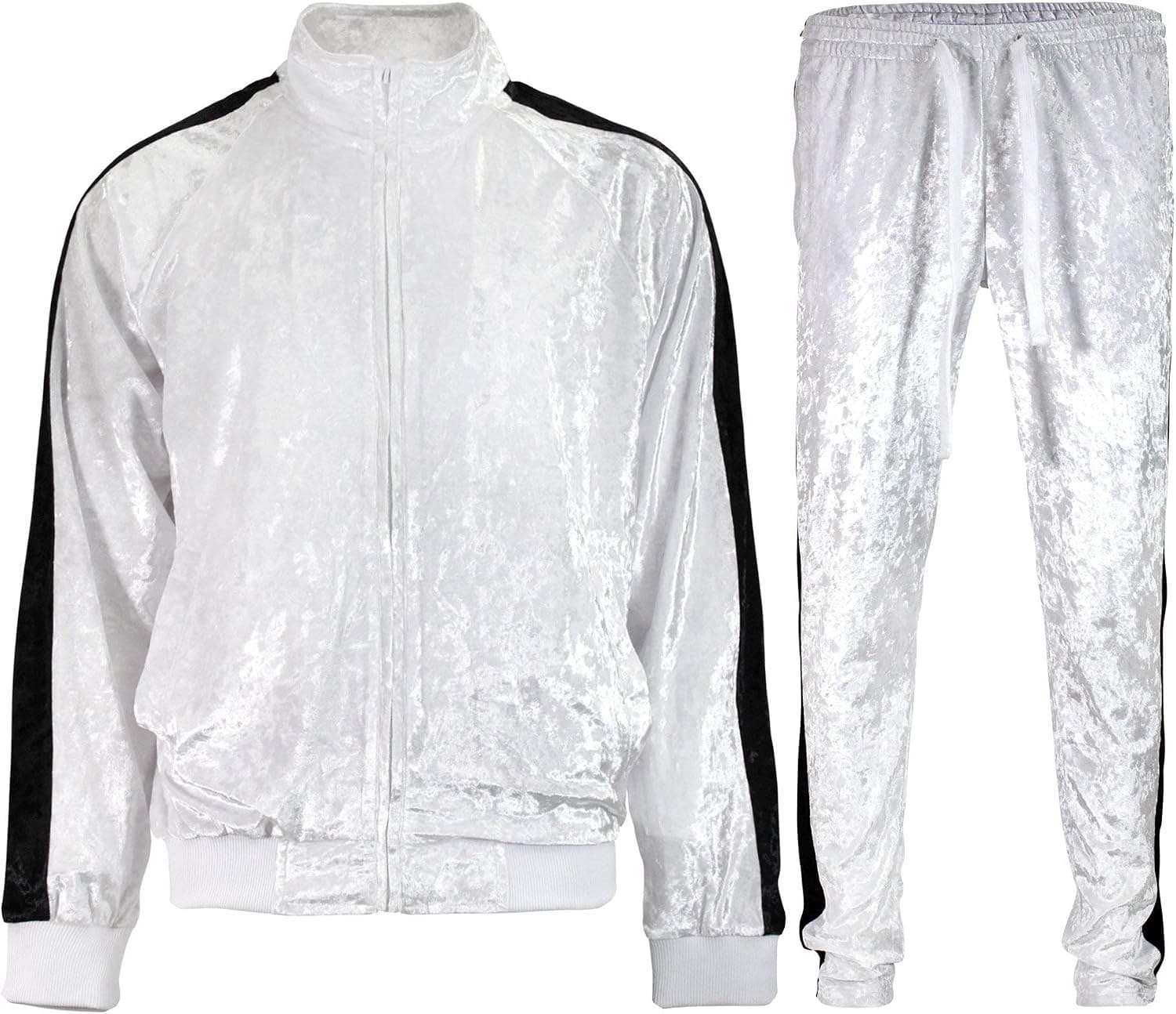 G-Style USA Men's Zipper Jacket Drawtsring Waistband Sweatpants Tracksuit Set