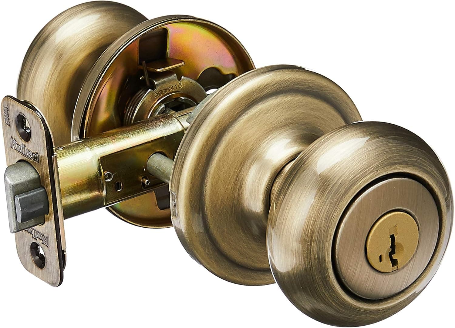 Kwikset 97402-735 Juno Entry Knob, Antique Brass
