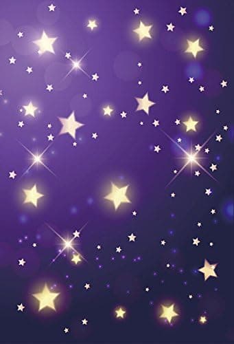 Laeacco Night Sky Shiny Stars Photography Background 5x7ft Twinkle Stars Dark Blue Sky Background Princess Girls Newborn Baby Kids Children Adult Portrait Backdrops Studio