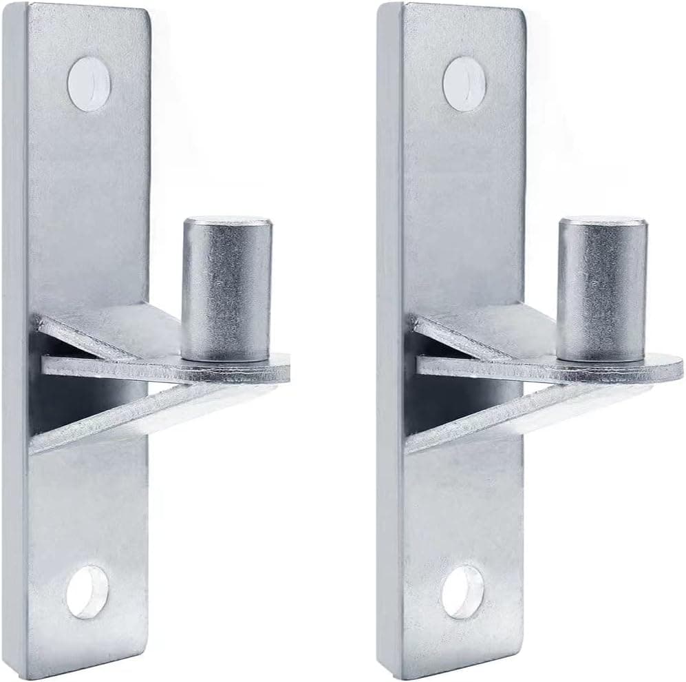 2 Pack Wall Mount Gate Hinges, Flat Back Chain Link Fence Gate Hinges Post Chain Link Door Hinges with 5/8" Hinge Pin