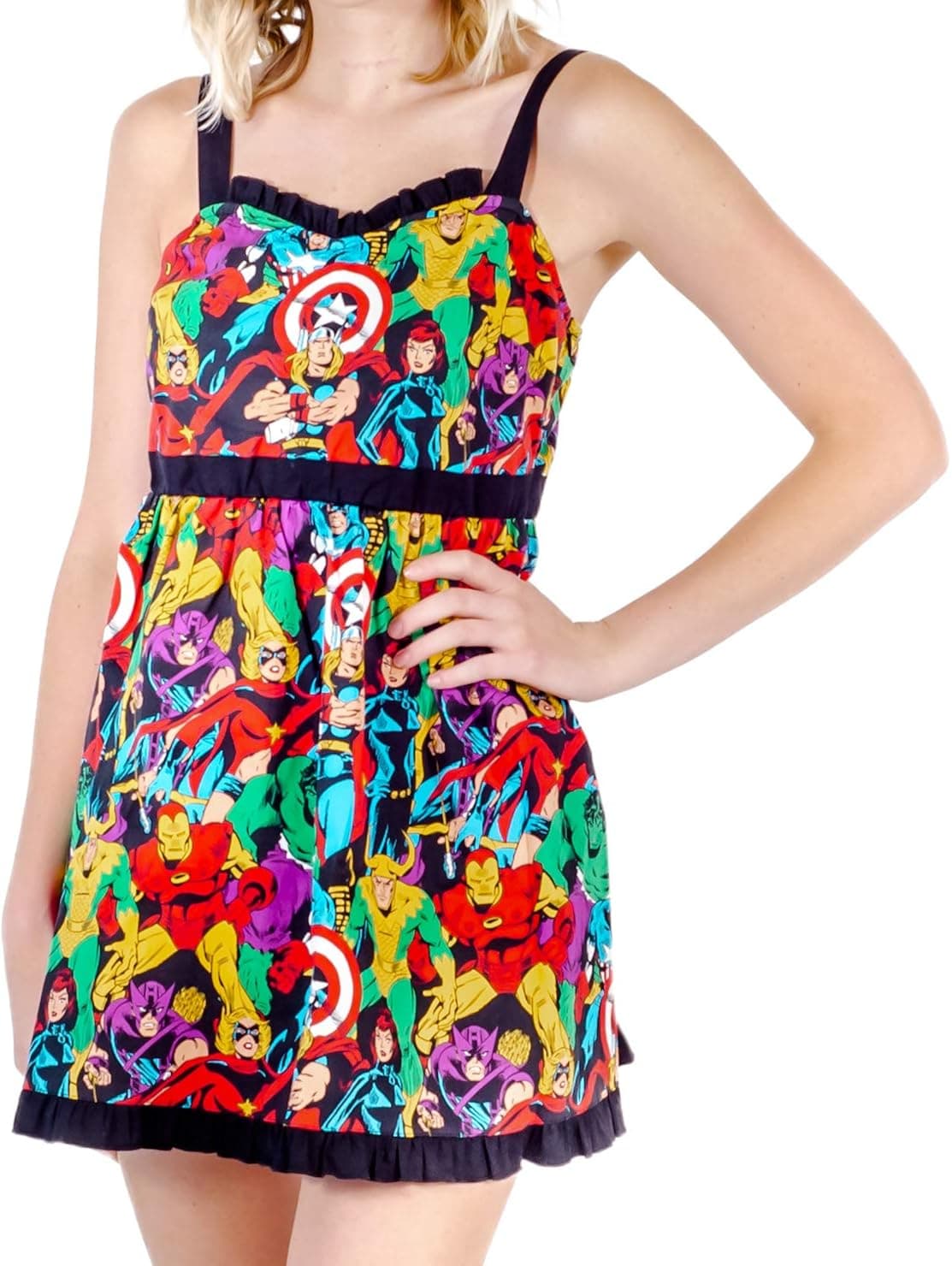 Marvel Super Heroes All Over Sweetheart Dress