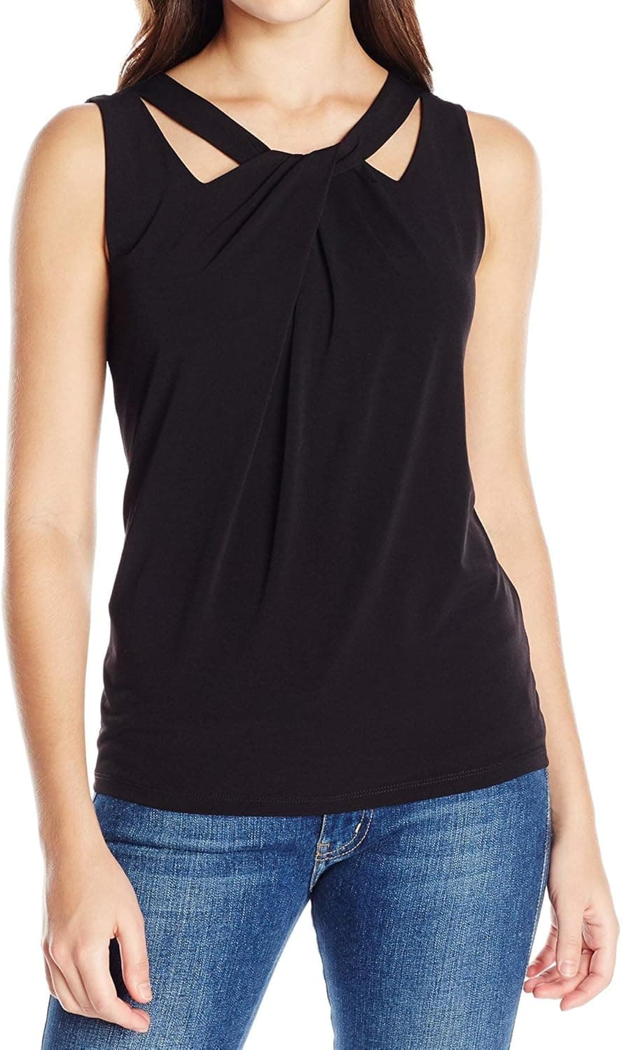 NINE WEST Women's Criss Cross Neck Cami