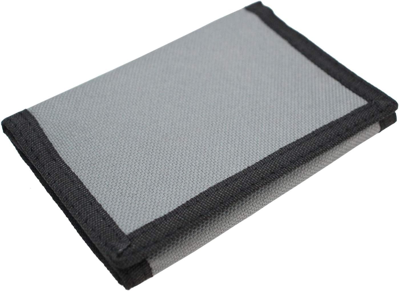 RFID Wallet Camouflage Wallet Nylon Trifold Wallets for Men,Mini Trifold Coin Purse with Zipper for Kids (Pure Gray)