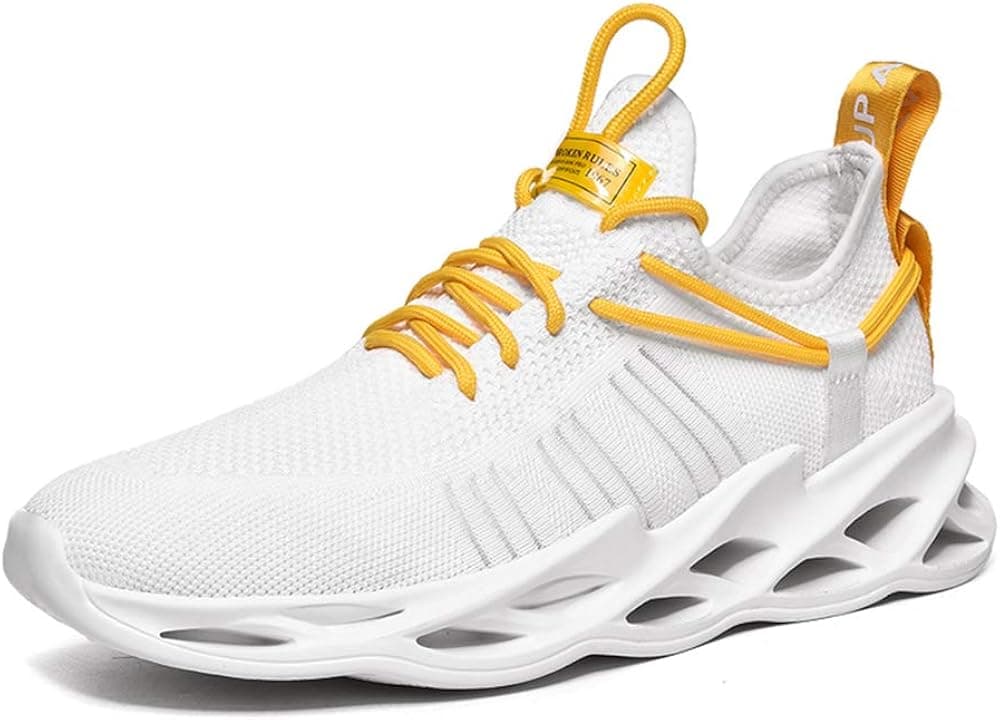 Men's Running Shoes Breathable Mesh Non Slip Fashion Sneakers Mesh Soft Sole Casual Athletic Lightweight Walking Shoes