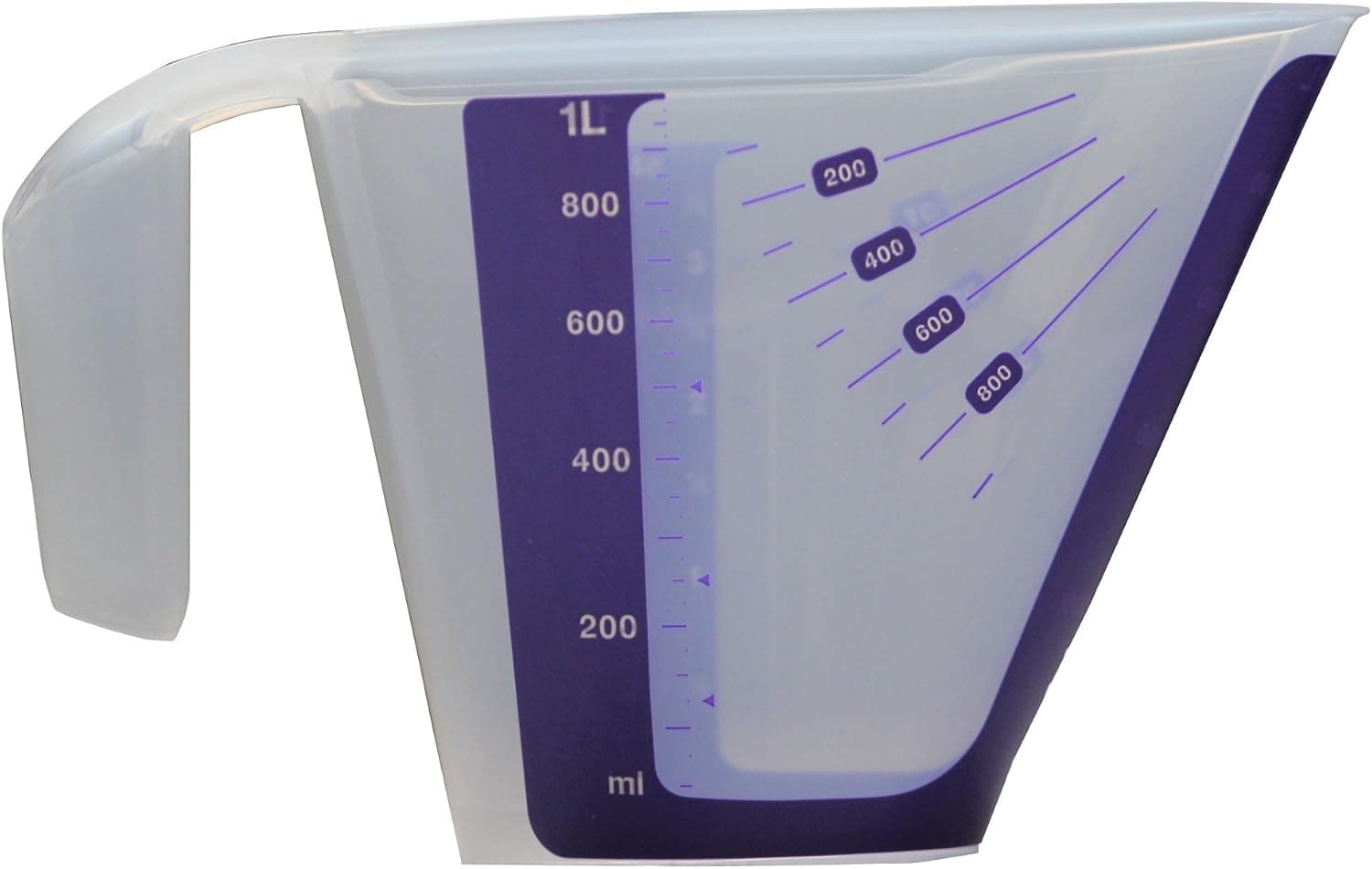Tupperware 1 Liter Measuring Pitcher Clear with Purple Outlinings