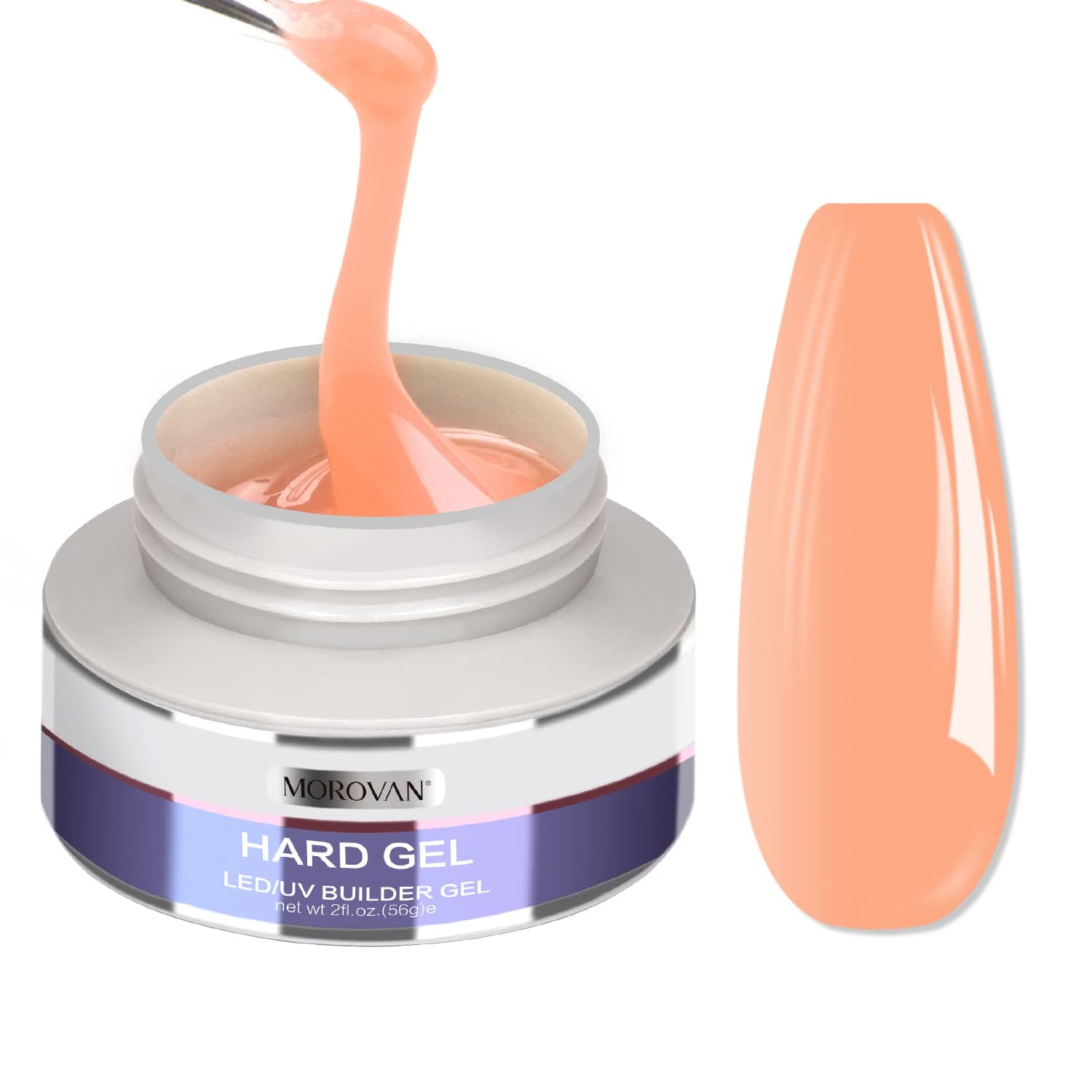 Morovan Builder Gel Hard Gels Nail Extension Gel Light Nude Nail Strengthen UV Gel Nail for Nail Manicure DIY at Home