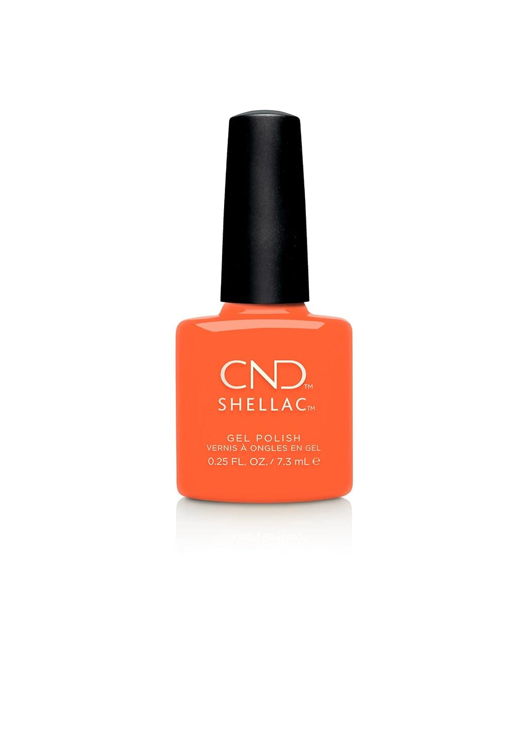 CND Shellac Gel Nail Polish, Long-lasting NailPaint Color with Curve-hugging Brush, Coral/Orange/Peach Polish, 0.25 fl oz