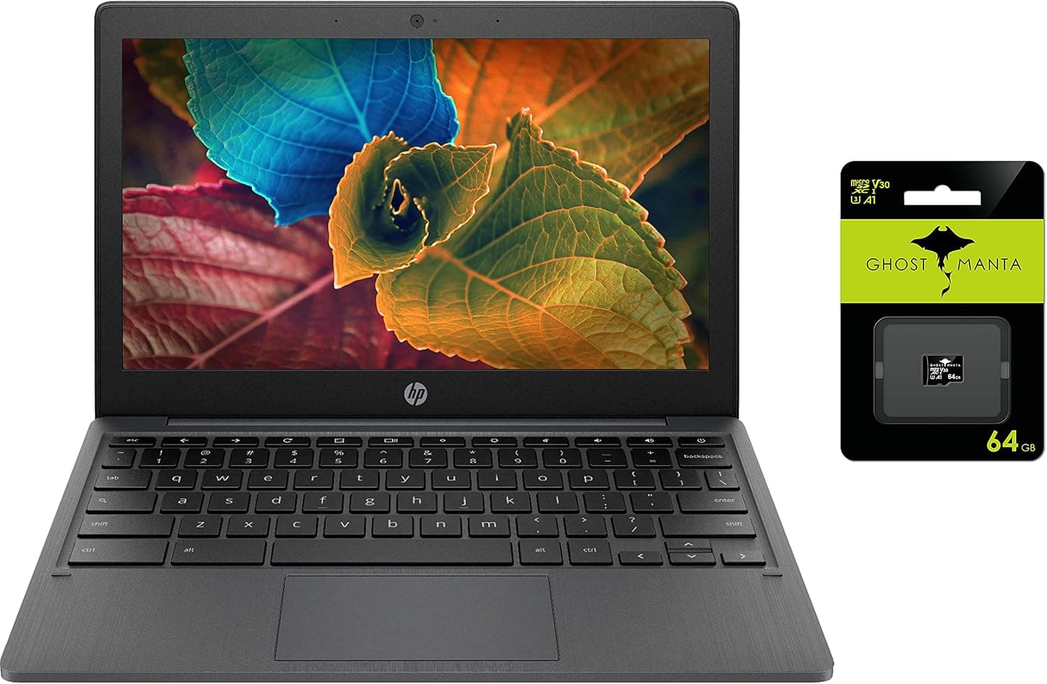 2021 HP Chromebook 11.6" HD (1366 x 768) Laptop, 8-Core MediaTek MT8183 CPU, 4GB RAM, 94GB Storage Space(32GB eMMC+ 64GB Micro SD), Chrome OS, up to 15 Hours Battery Life, Wi-Fi, USB-A&C