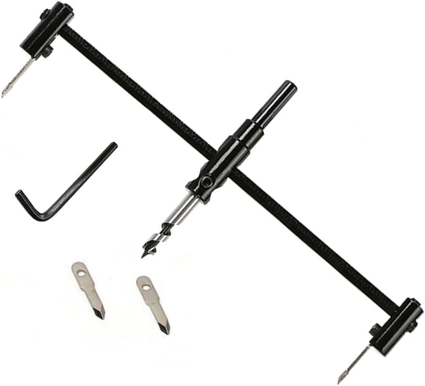 12 inch Adjustable Circle Hole Saw Cutter Locate Drill Bit Cemented Carbide Steel Blade
