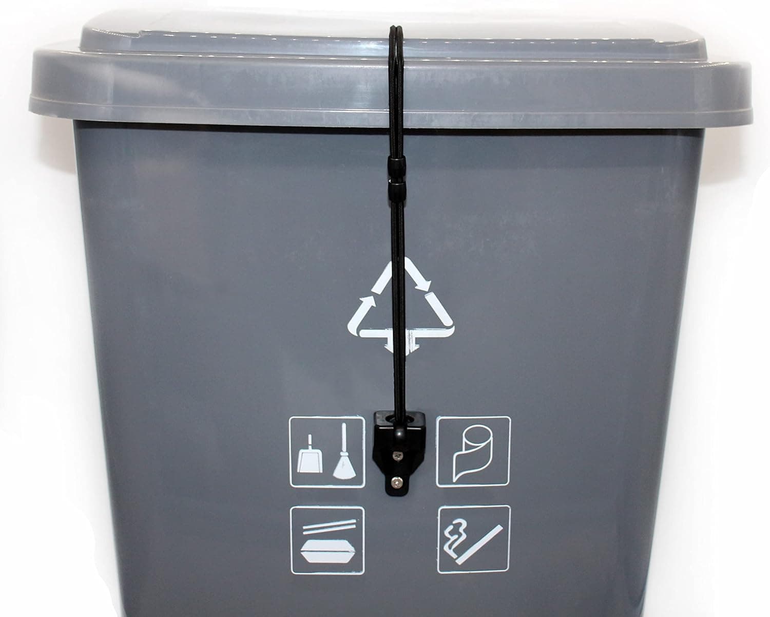 Outdoor Rash can lid Lock,Garbage can Security, Keep Wildlife Alimals (Raccoons,Squirrels) & Family Pets Safe.