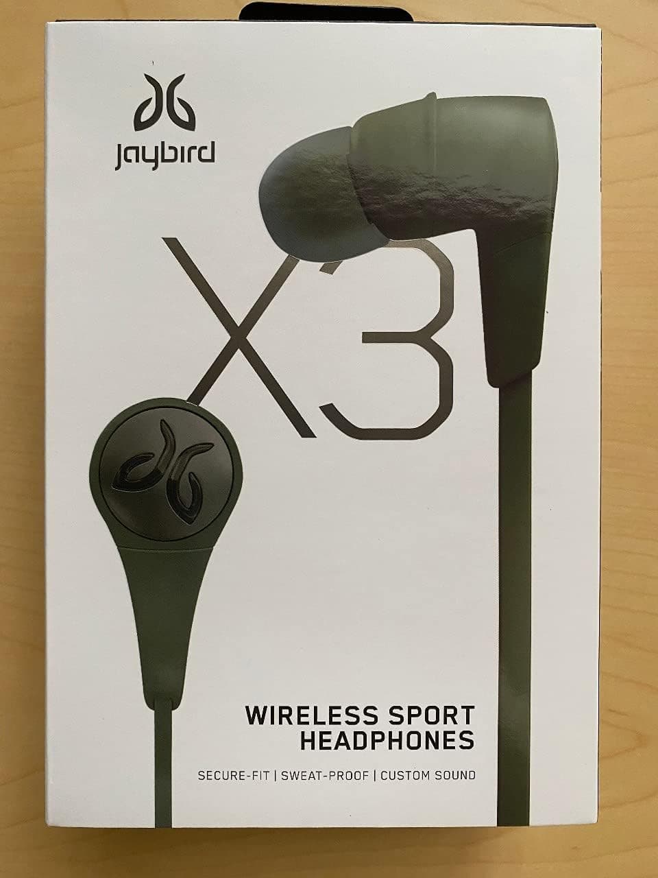 Jaybird X3 in-Ear Wireless Bluetooth Sports Headphones – Sweat-Proof – Universal Fit – 8 Hours Battery Life – Army Green (Matte Finish)