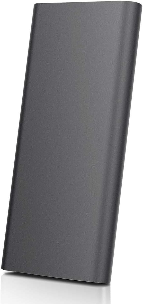 Jetzz External Hard Drive 2TB Ultra Slim Portable Hard Drive External Type C USB3.1 Mini HDD Storage Compatible for PC, Mac, Laptop (2TB, Black)