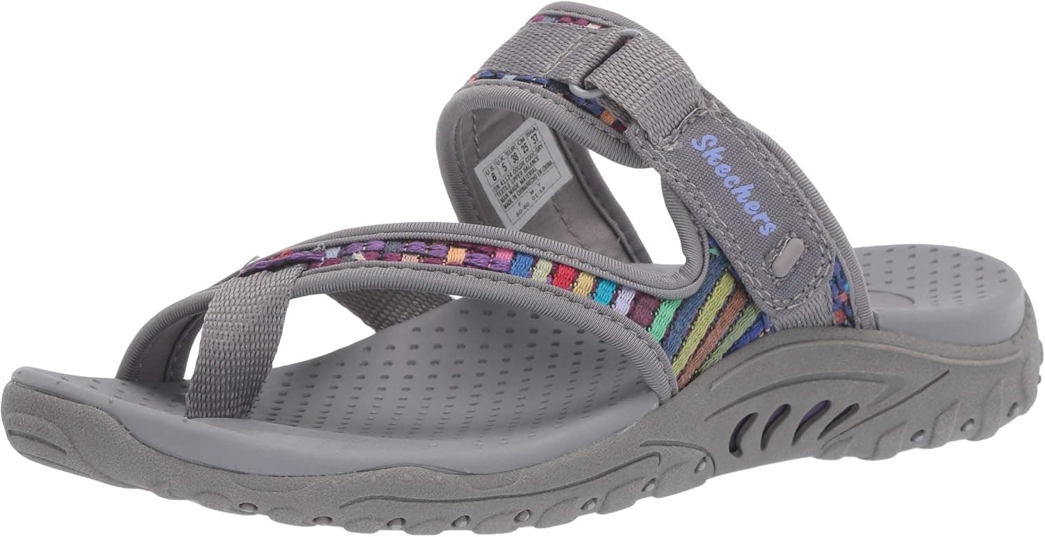 Skechers Women's Reggae-Mad Swag-Toe Thong Woven Sandal