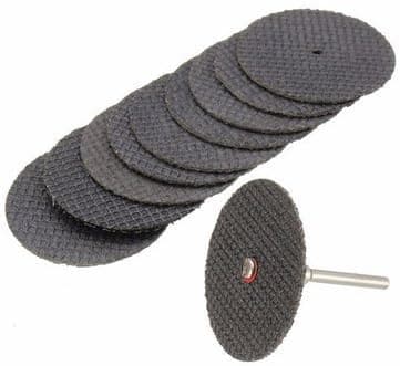 10pcs 38mm Fiberglass Reinforced Cut Off Wheel with Drill Adapter for Dremel Rotary Tool