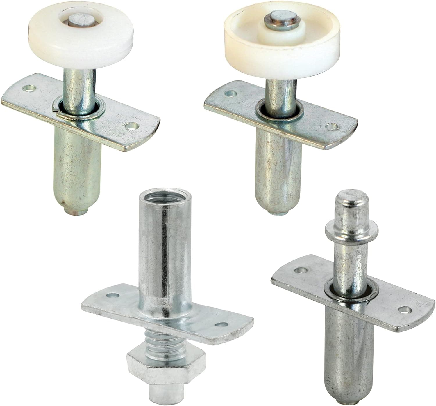Prime-Line N 7535 Bi-Fold Door Hardware Repair Kit, Includes 2 Plastic Roller Top Guides, 1 Top Pivot and 1 Bottom Pivot, Pack of 4 Components