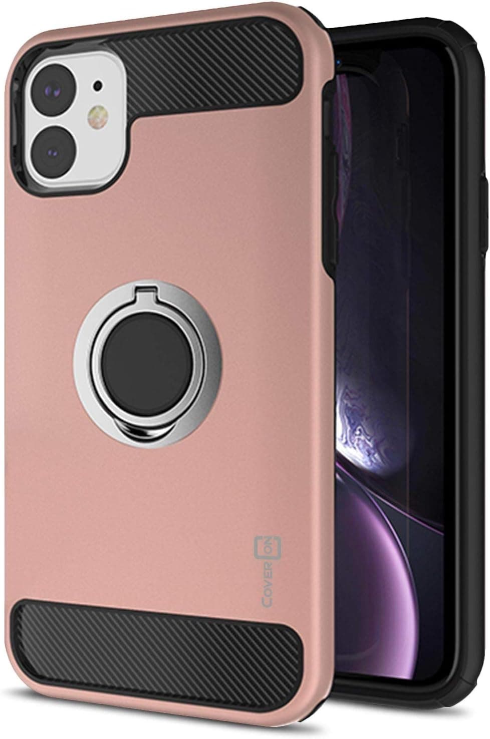 CoverON Protective Magnetic Ring Holder RingCase Series for iPhone 11 Case (2019), Rose Gold