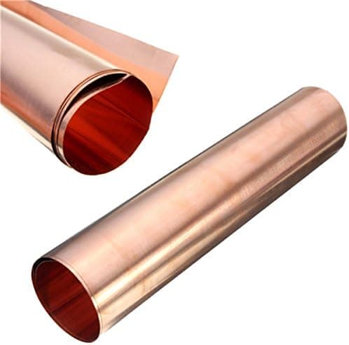 1pc 99.99% Pure Copper Metal Safe Sheet Foil For Handicraft Aerospace 0.1x200x500mm