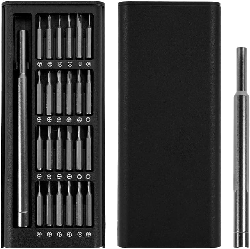 Canitu Small Precision Screwdriver Bit Set, 24 IN 1 Pocket Magnetic Driver Bit Set, Mini Manual Screwdriver Tool with Case Repair Tool Kit for Electronics, Glasses, Smartphone, Watch, Tablet, PC