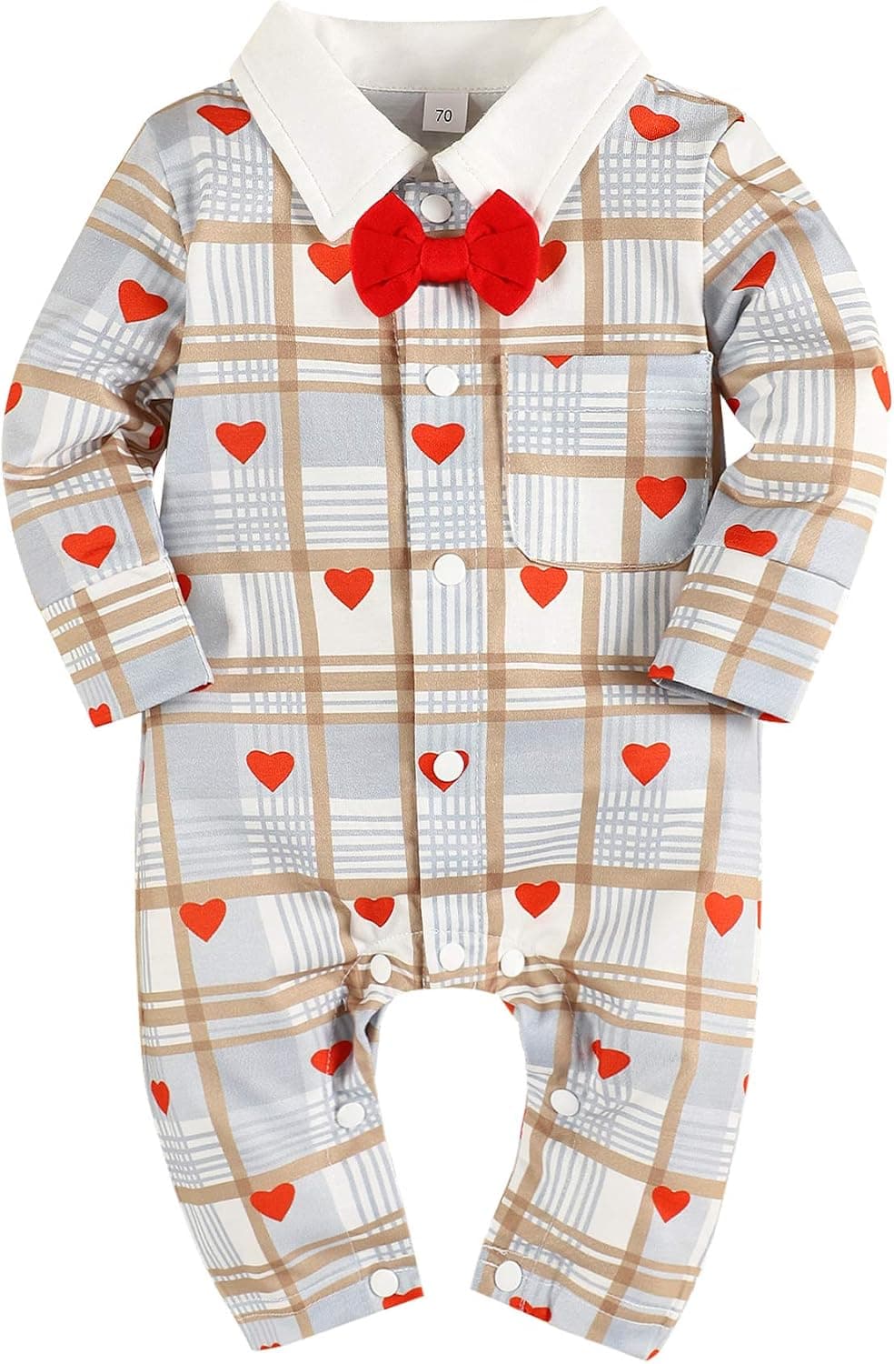 bilison Baby Boy Valentines Day Outfit Gentleman Bowtie Tuxedo Suit One Piece Romper Jumpsuit Overall Clothes Set