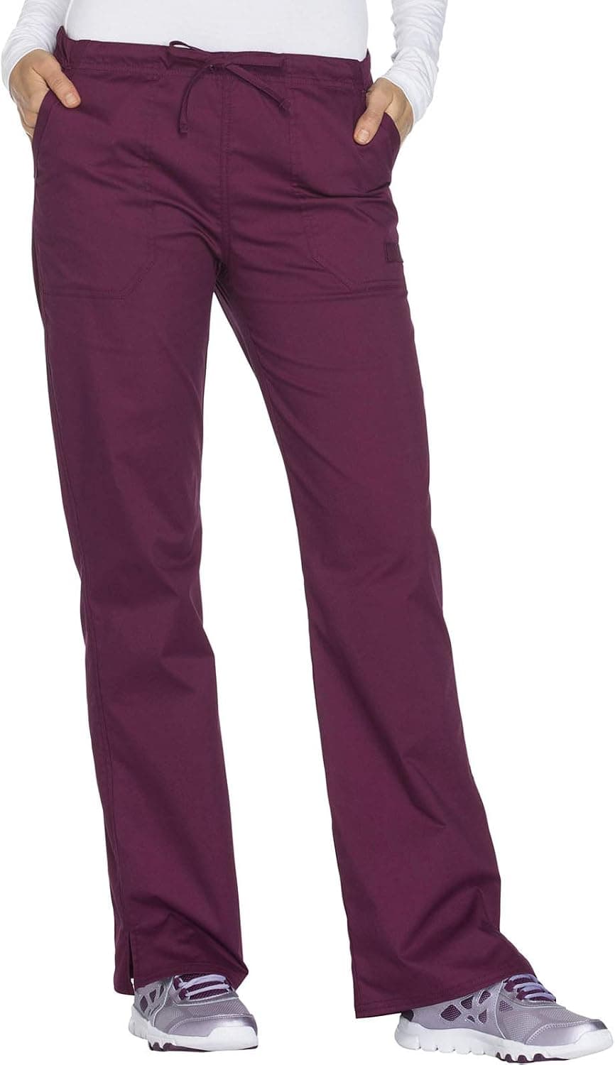 Cherokee Women Scrubs Pant Workwear Core Stretch Mid Rise Straight Leg Drawstring WW130