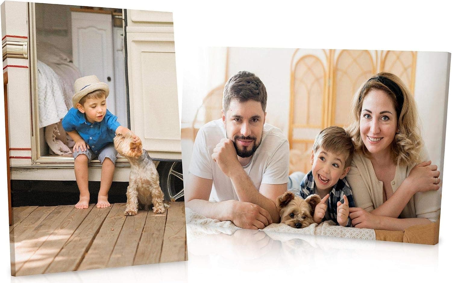 Panther Print Personalized Canvas Prints | Beautiful Photos on Canvas of Family and Pets | Framed Custom Photo Canvas, Print Gifts for Special Occasions 61x41 cm (24x16in)