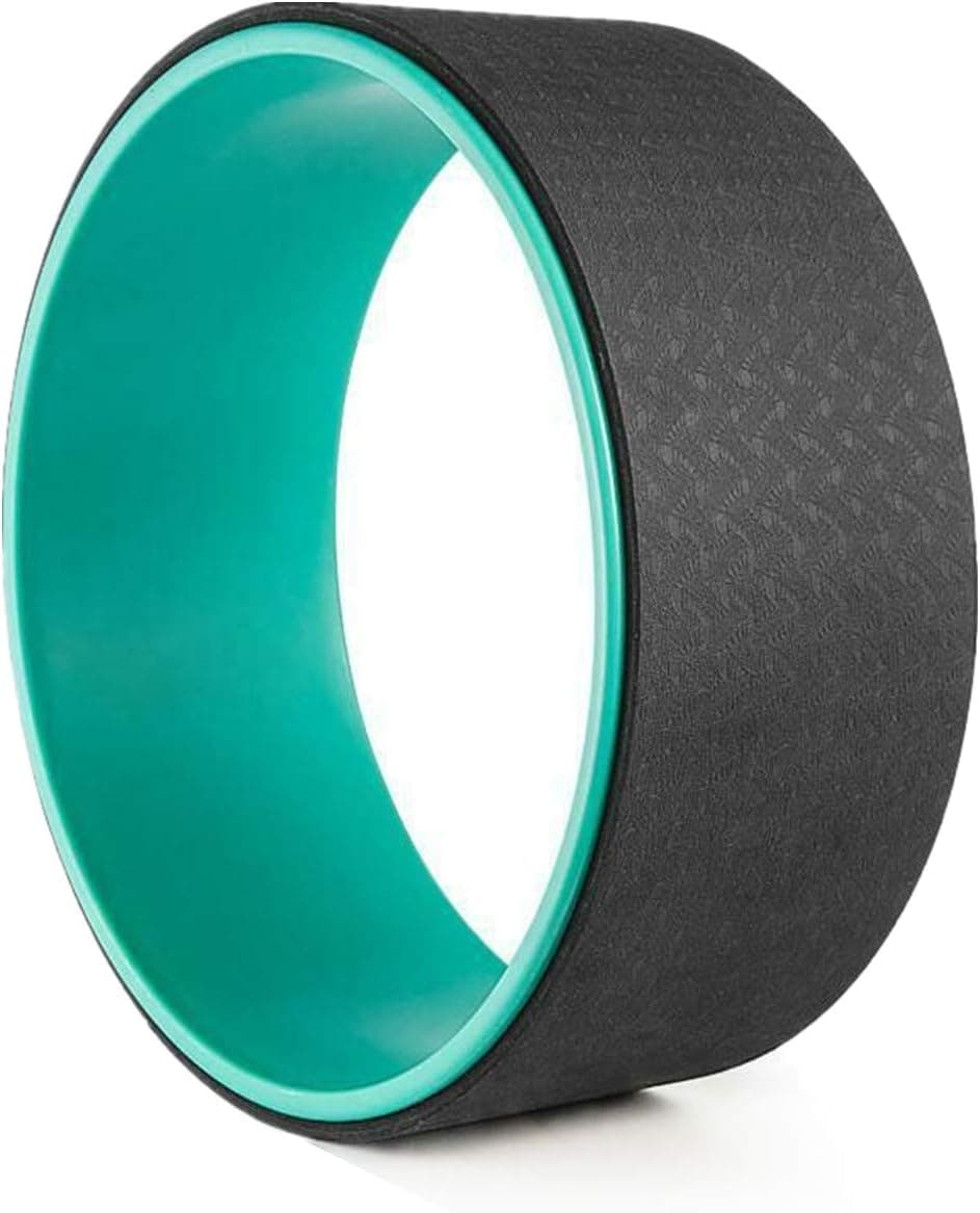 KuFit Yoga Fitness Wheel & 2 pcs Blocks & 1 pcs Yoga Strap Combo Value Pack-Black