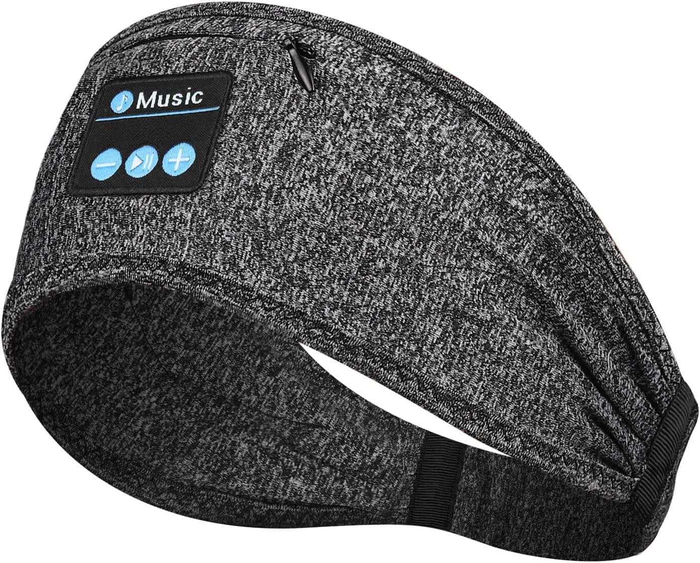TOUCH TWO Wireless Headband Rechargeable Sleep Headphones with Speakers and Microphone, for Outdoor or Indoor Sports, Best Gift for Men, Women, Boys, Girls (Black)