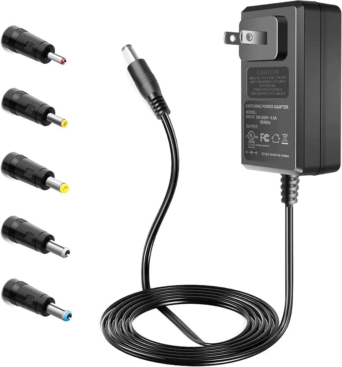 UL Listed 15V 2A AC Power Adapter, 6Ft Power Cord Charger for Brookstone Shiatsu Massager, Theragun Prime Mini Massager Musle Gun, Light, Car Booster, Drill, Litter Robot, 15VDC 2000mA Power Supply