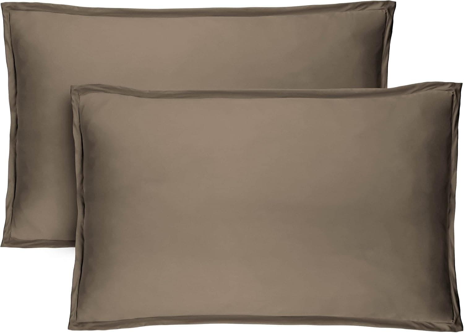 Bare Home King Pillow Shams - Set of 2 - Premium 1800 Ultra-Soft Microfiber - Double Brushed - Bed Pillow Shams (King Pillow Sham Set of 2, Taupe)
