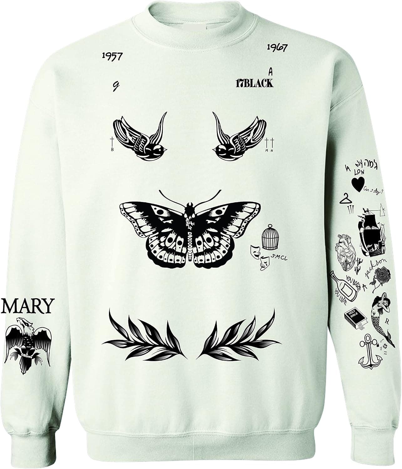 Allntrends Adult Sweatshirt Harry Tattoos 94 Cool Top Trendy