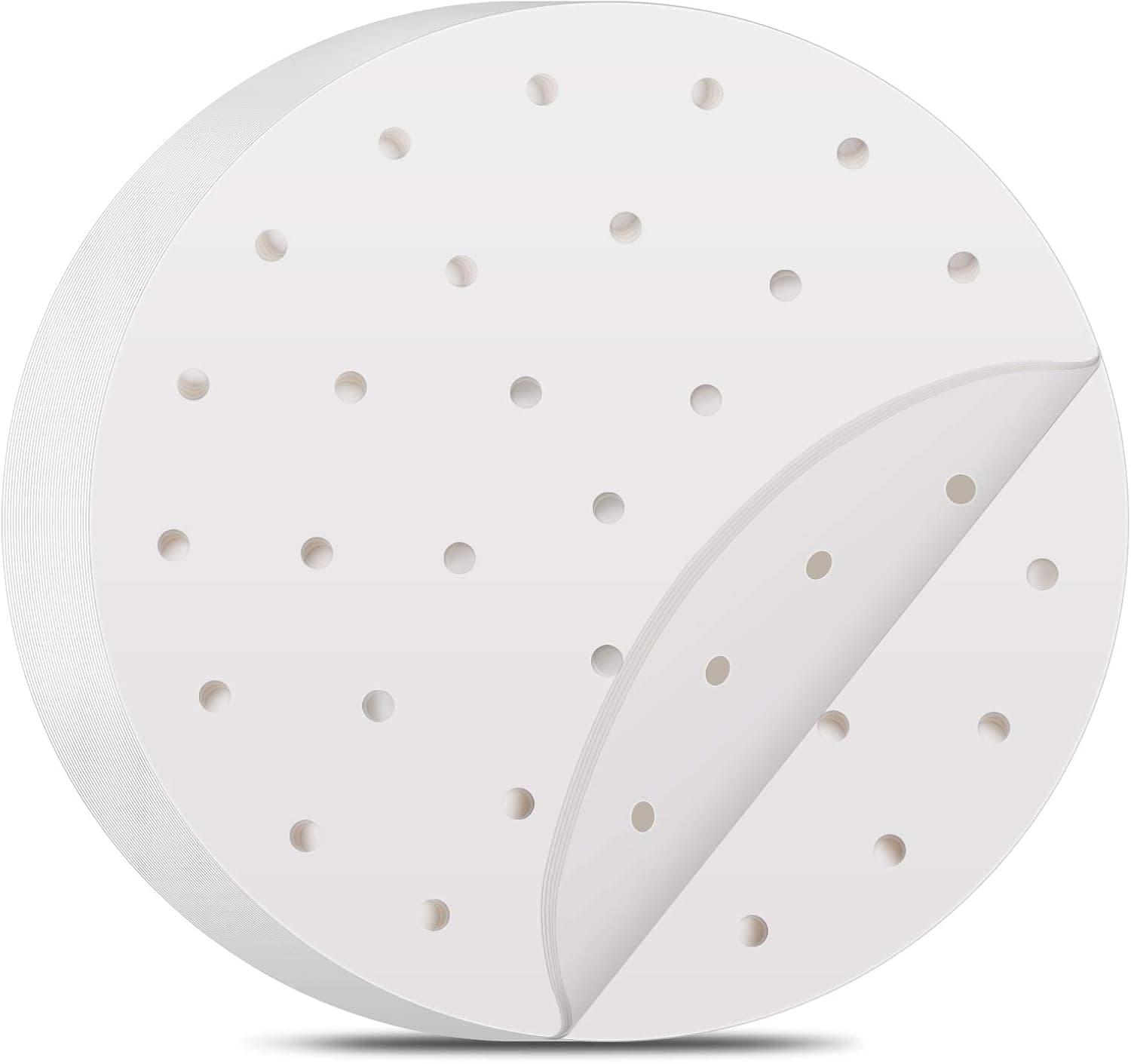 200PCS Air Fryer Liners, 9 inches Perforated Parchment Paper Sheets, Non-stick Steaming Mat for Air Fryer / Bamboo Steamer / Baking / Cooking