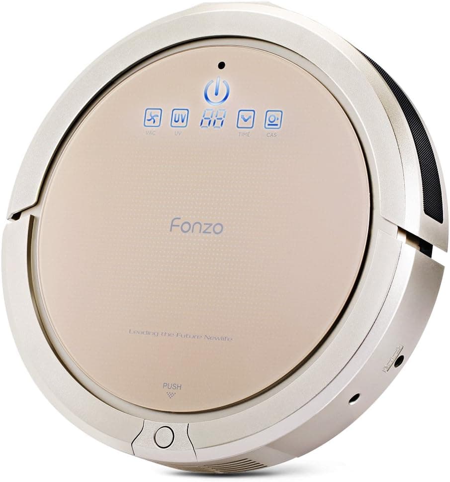 Fonzo Robotic Vacuum Cleaner Self-Charging Floor Cleaning Robot with Wet/Dry Mop,With LED Display Charging Base Scheduling Cleaning