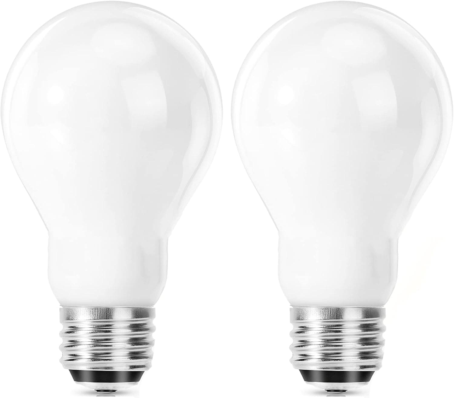 Harisca 3-Way LED Light Bulbs A19 3 Way Light Bulb 30/70/100W Equivalent Soft White 3000K for Reading, Bedside lamp, Indoor LED Bulb E26 Base 4/8/12W 120V 2 Pack